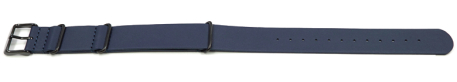 Watch strap - Nato - genuine leather - black