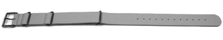 Watch strap - Nato - genuine leather - black