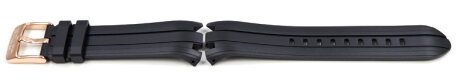 Black Rubber Watch Strap Lotus for 18186 and 18188 