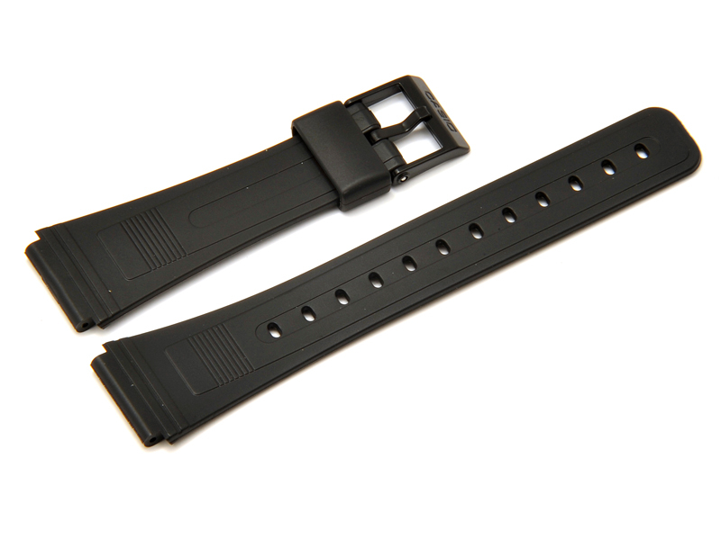 casio black resin strap