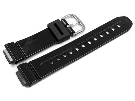Genuine Casio Replacement Shiny Black Resin Watch Strap...
