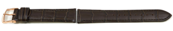 Lotus Dark Brown Leather Replacement Watch Strap for 18158