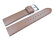 Light Brown Screw Type Leather Watch Strap suitable for SKW2139 with Gold Tone Buckle