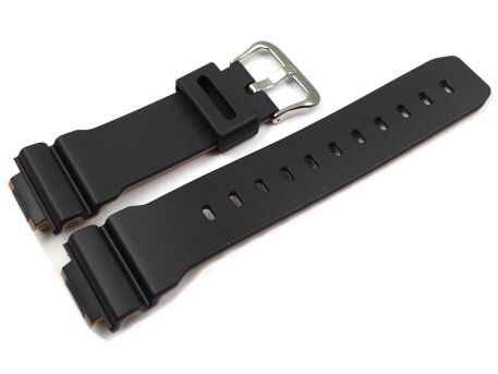 Genuine Casio Replacement Black Watch Strap for DW-6900LU-1 inner side khaki