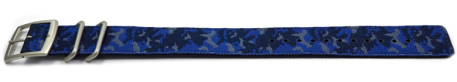 Genuine Casio Reversible Blue Camouflage and Dark Blue Watch Strap for DW-5600LU-2