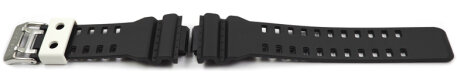 Casio Black Resin Watch Strap with white loop for  GA-100BW, GA-110BW 
