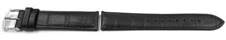 Black Leather Watch Strap Lotus for 18216/1 18216/4 suitable for 15687