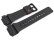 STL-S100H, STL-S100H-4 Black Resin Watch Strap with orange logo labeling