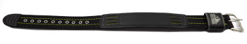 Casio Black Cloth/Leather Watch Strap Green Stitching PRG-130GC-3