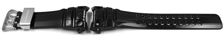 Casio Replacement Shiny Dark Blue Black Resin Watch Strap For Gwn 10 Casio Replacement Shiny Dark Blue Black Resin Watch Strap For Gwn 10