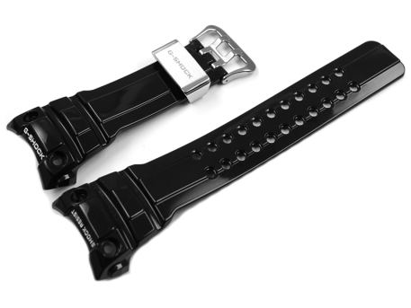 Casio Replacement Shiny Dark Blue Black Resin Watch Strap For Gwn 10 Casio Replacement Shiny Dark Blue Black Resin Watch Strap For Gwn 10
