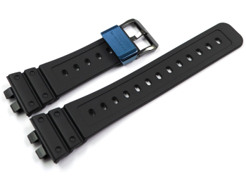 Casio Full Metal Square Series Black Resin Strap with blue loop for GMW-B5000G-2