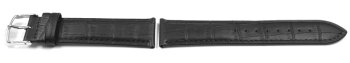 Lotus Black Croc Grained Leather Watch Strap for 18219...