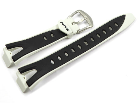 Genuine Casio Black Resin Watch Strap with bright border...