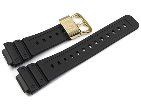 DW-5035D DW-5735D Black Resin Watch Strap Casio G-Shock 35th Anniversary Origin Gold Collection Models 