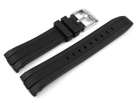 Black Rubber Watch Strap Lotus for 18321