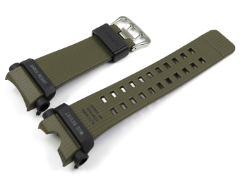 Genuine Casio Khaki Green Resin Watch Strap for GG-B100-1A3