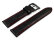 Lotus Black Leather Watch Strap with red stitches 18559/1 18559