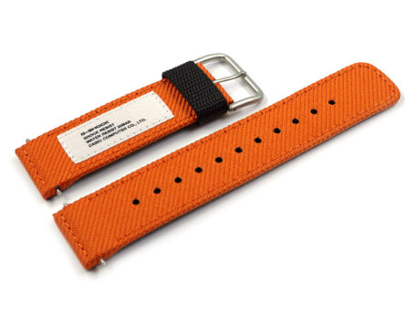 Genuine Casio Replacement Orange Cloth Watch Strap for...