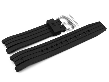 Genuine Casio Replacement Black Resin Watch Strap for EFR-528RBP EFR-528RBP-1A