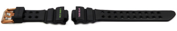 Casio Frogman GWF-A1000BRT-1A  GWF-A1000BRT  Black Resin Watch Strap with green and pink lettering