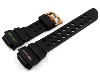 Casio Frogman GWF-A1000BRT-1A  GWF-A1000BRT  Black Resin Watch Strap with green and pink lettering