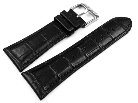 Lotus Black Croc Grained Leather Watch Strap for 15995...