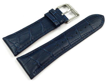 Lotus Blue Croc Grained Leather Watch Strap for 15995/4...