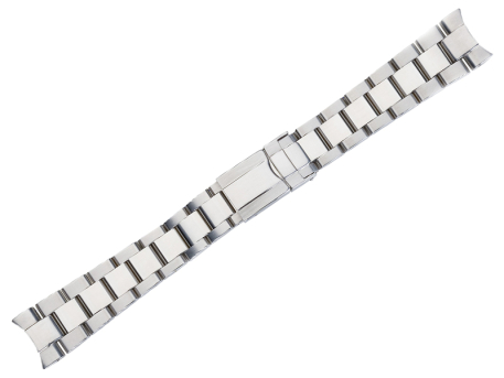 Solid Stainless steel Metal watch band - Round solid end...