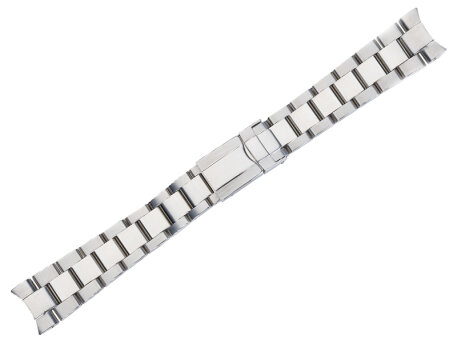 Solid Stainless steel Metal watch band - Round solid end links - 20mm