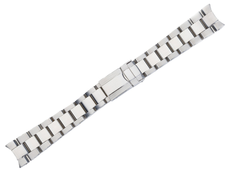 Solid Stainless steel Metal watch band - Round solid end links - 20mm