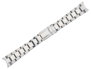 Solid Stainless steel Metal watch band - Round solid end links - 20mm