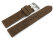 Watch strap dark brown Veluro leather without padding 18mm 20mm 22mm 24mm