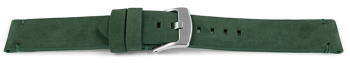 Watch strap dark green Veluro leather without padding 18mm 20mm 22mm 24mm