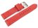 Watch strap red Veluro leather without padding 18mm