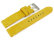 Watch strap yellow Veluro leather without padding 18mm