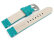 Watch strap dark turquoise Veluro leather without padding 22mm