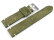 Green Brown Leather Watch Strap without padding 20mm 22mm 24mm