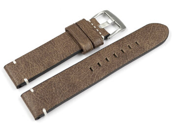 Leather Watch Strap Brown without padding 20mm 22mm 24mm