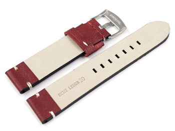 Leather Watch Strap Moret without padding 20mm 22mm 24mm