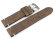 Leather Watch Strap Brown without padding 22mm