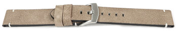 Leather Watch Strap light brown without padding 20mm