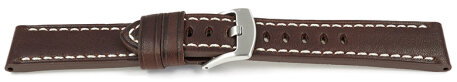 Brown Leather Watch Strap Miami without padding 20mm 22mm 24mm 26mm