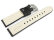 Black Leather Watch Strap Miami without padding 20mm