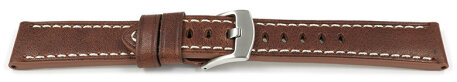 Light Brown Leather Watch Strap Miami without padding 22mm