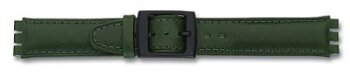 Watch strap - Genuine leather - for Swatch - green