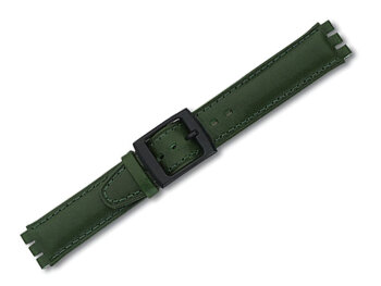 Watch strap - Genuine leather - for Swatch - green
