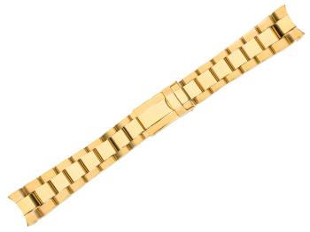 Solid Stainless steel Metal watch band - Gold - Round...