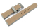 Thick Grey Leather Watch Strap with additional metal loop 22mm 24mm 26mm