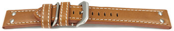Thick Light brown Leather Watch Strap with additional...